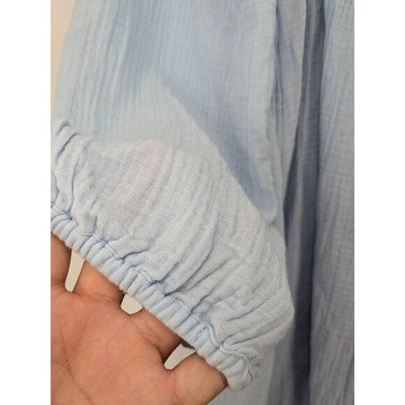 J.Crew Peasant Dress Women Size M Gauze Soft Puff Sleeve Cottagecore Minimalist - Picture 10 of 12